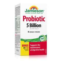 Jamieson Probiotic 5 Billion Regular Strength bottle with 60 capsules