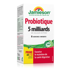 Close-up of Jamieson Probiotic 5 Billion Regular Strength capsules