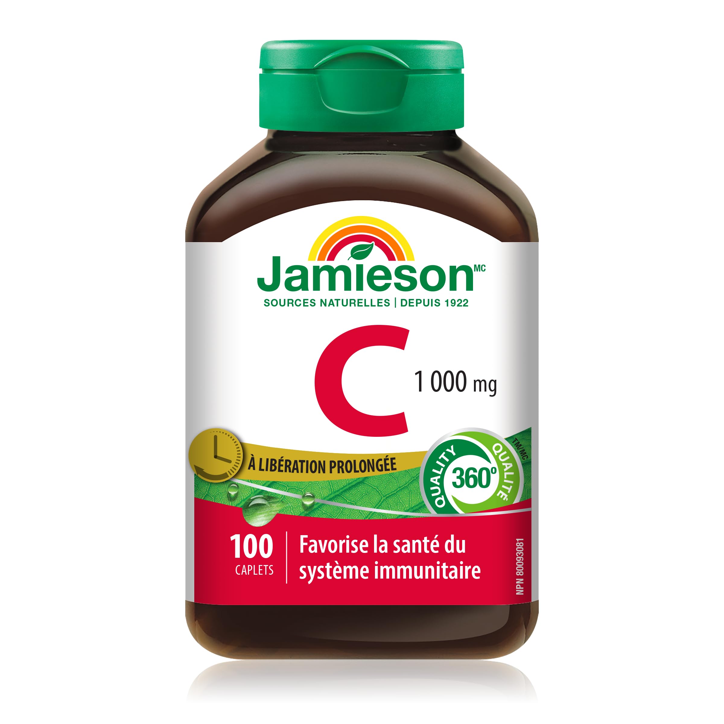 Close-up of Jamieson Vitamin C Timed Release caplets