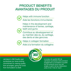 Jamieson Vitamin-C 500mg ingredients and nutrition facts