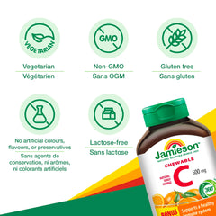 Nutrition facts and ingredients for Jamieson Vitamin C 500mg