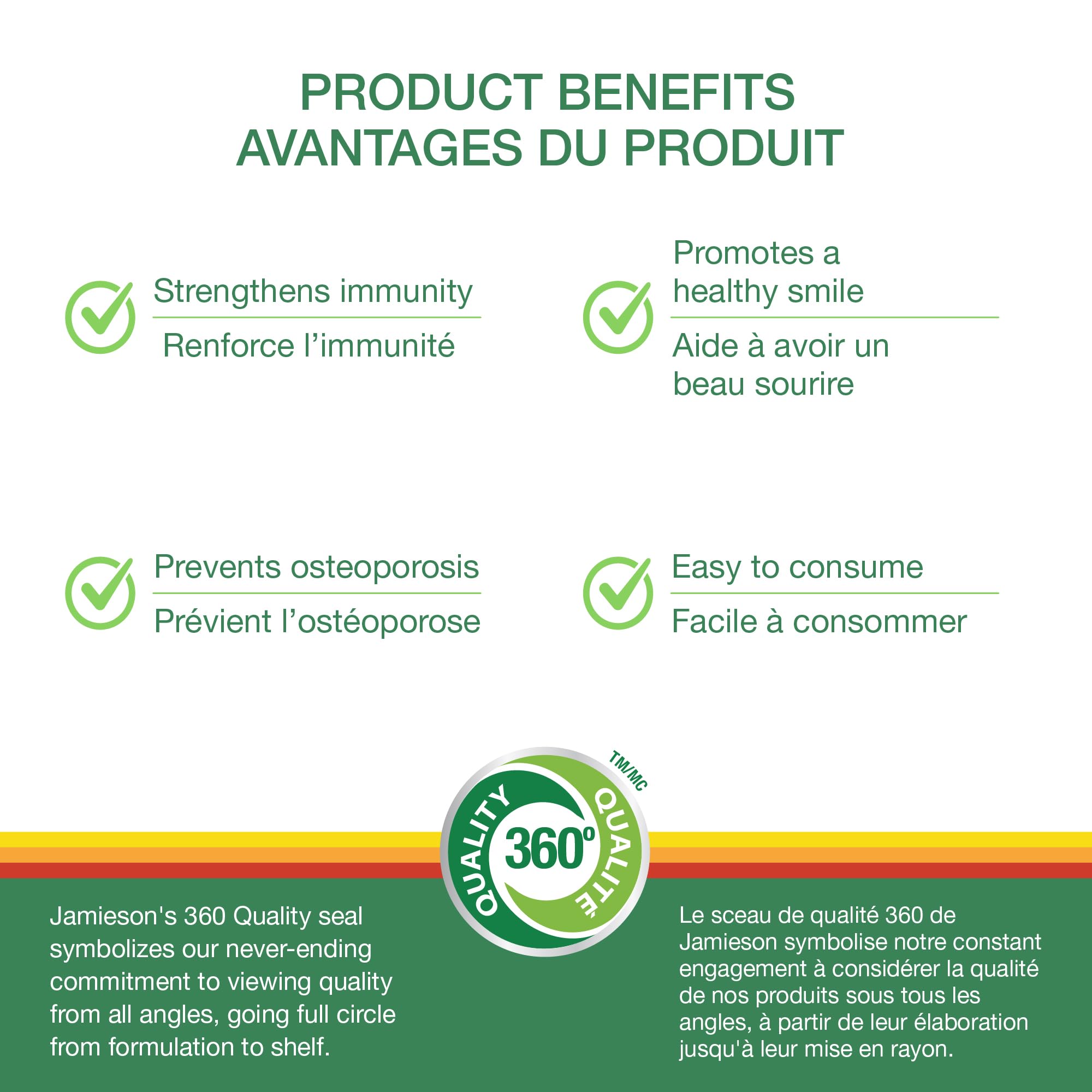 Close-up of Jamieson Vitamin D3 1000 IU bottle