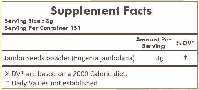 Jambu powder added to smoothies and yogurts