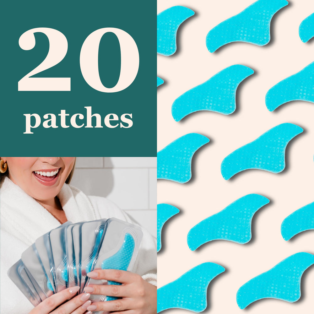 Close-up of silicone forehead wrinkle patch