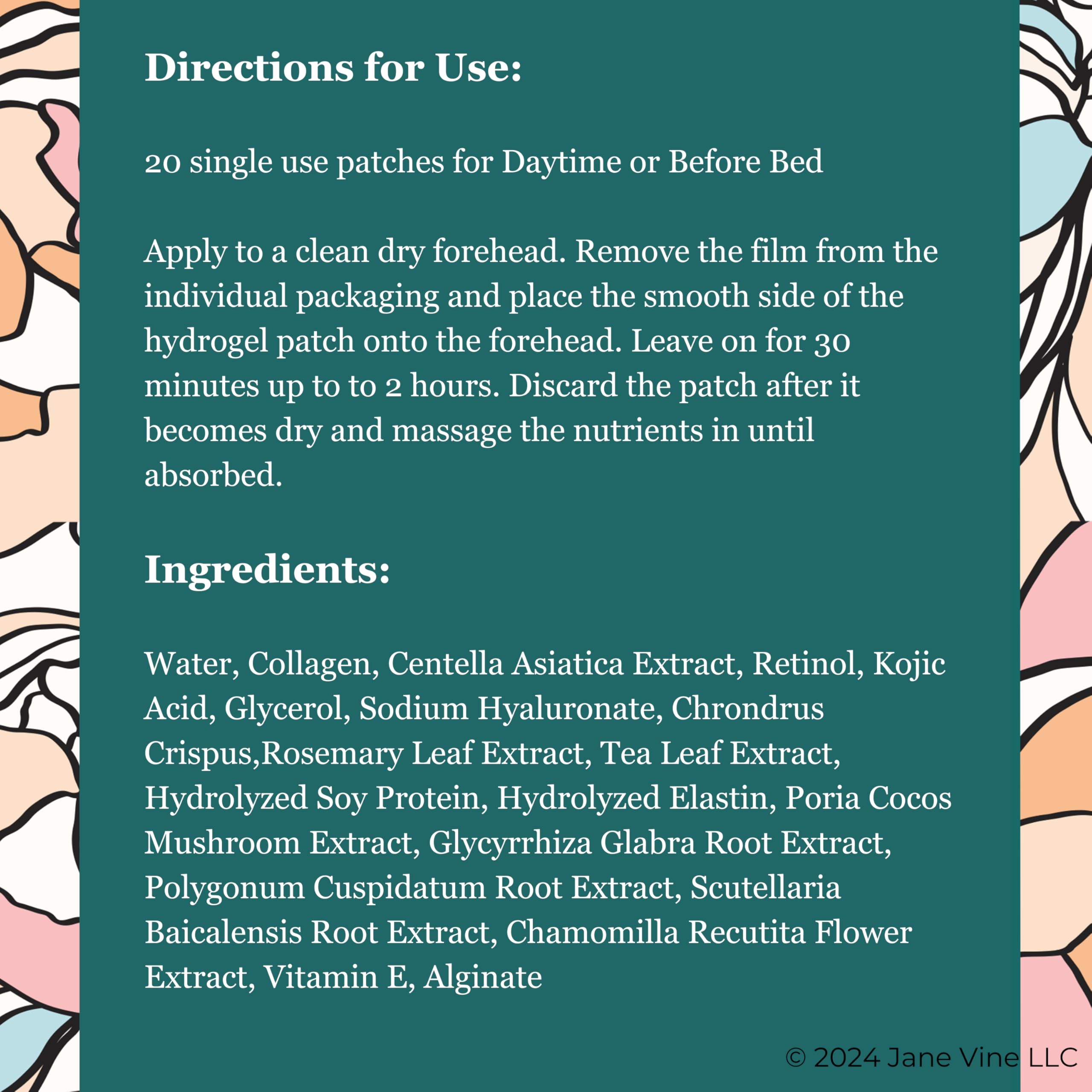 Texture and adhesive-free design of the forehead wrinkle patch