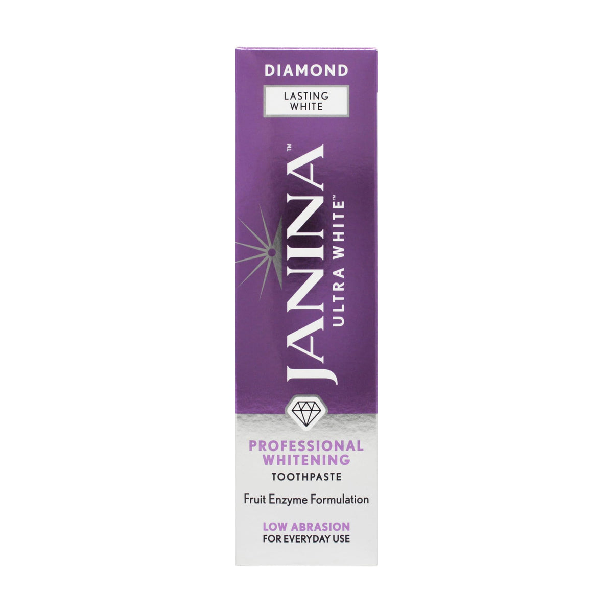 Front view of Janina Ultra White Whitening Toothpaste 75ml tube