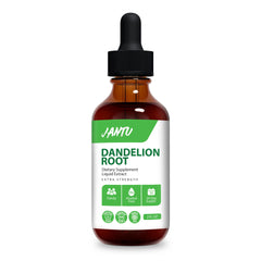 Jantu Dandelion Root Liquid Extract bottle, 2 FL OZ, alcohol-free