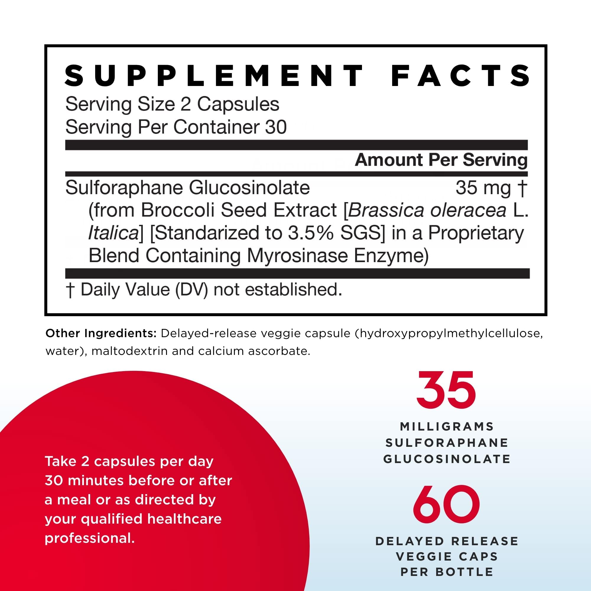 Jarrow BroccoMax 60 capsules bottle with label visible