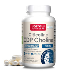 Jarrow CDP Choline 250 mg capsules bottle close-up
