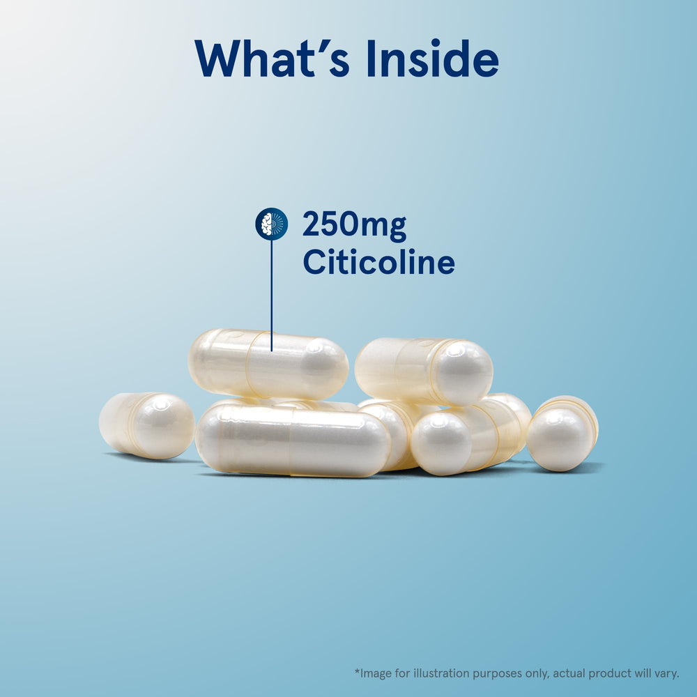 Brain health illustration featuring CDP choline
