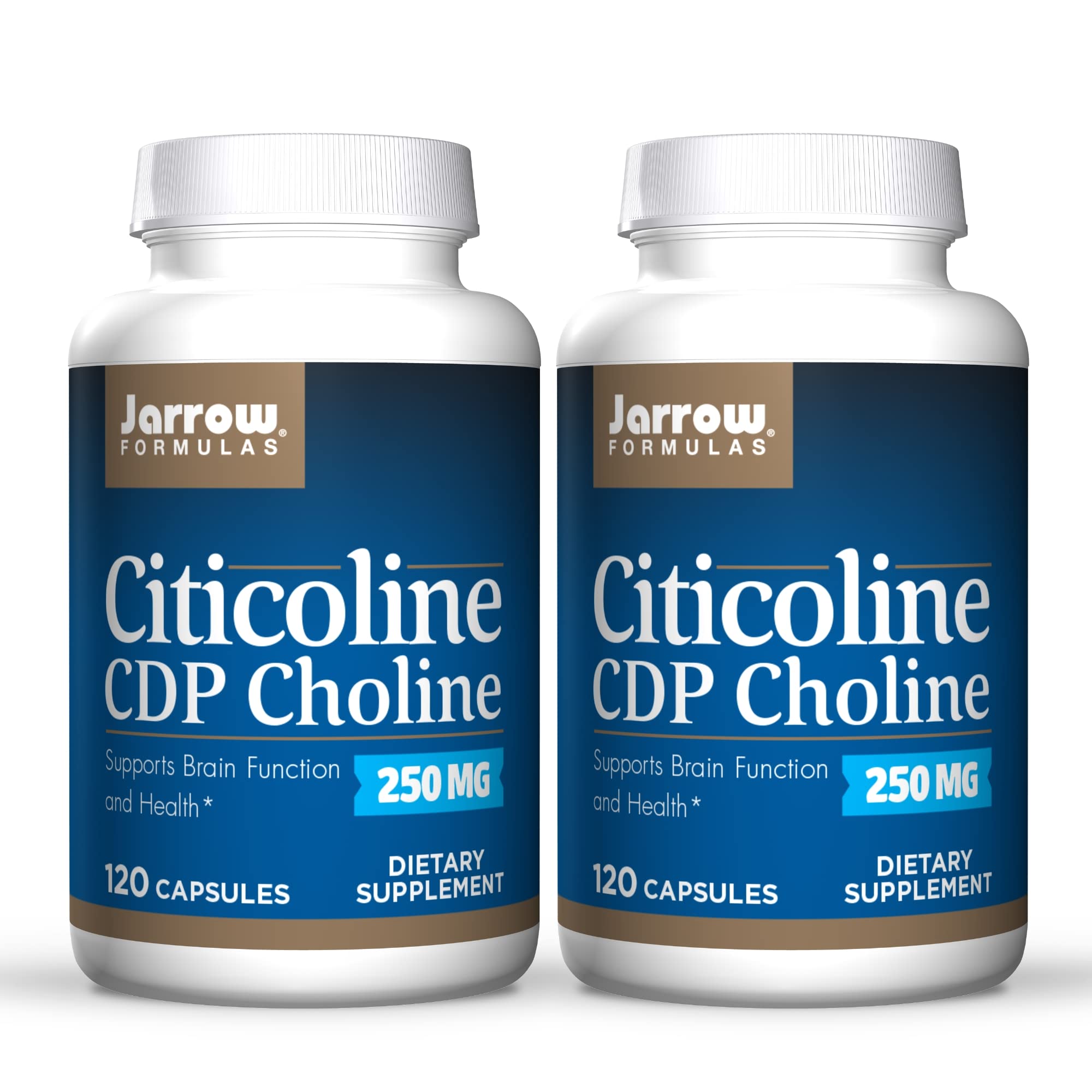 Two Jarrow Citicoline 250 mg bottles in a 2-pack retail box