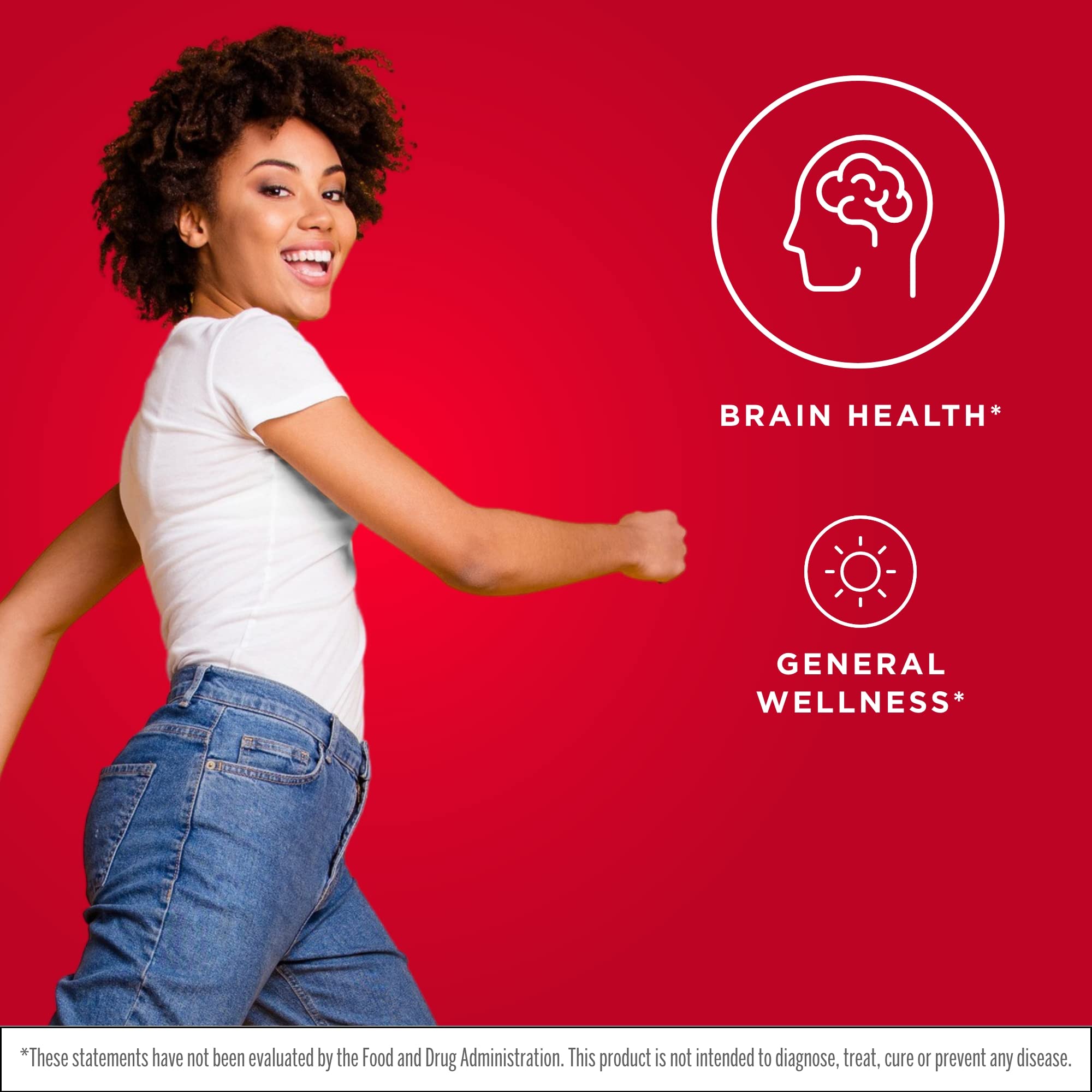 Concept image of brain health and focus with Jarrow Citicoline packaging