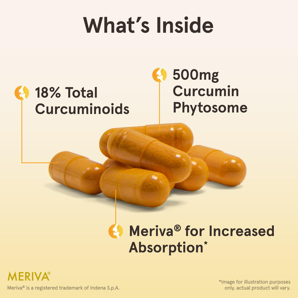 Front-facing bottle with product name Jarrow Curcumin Phytosome Meriva