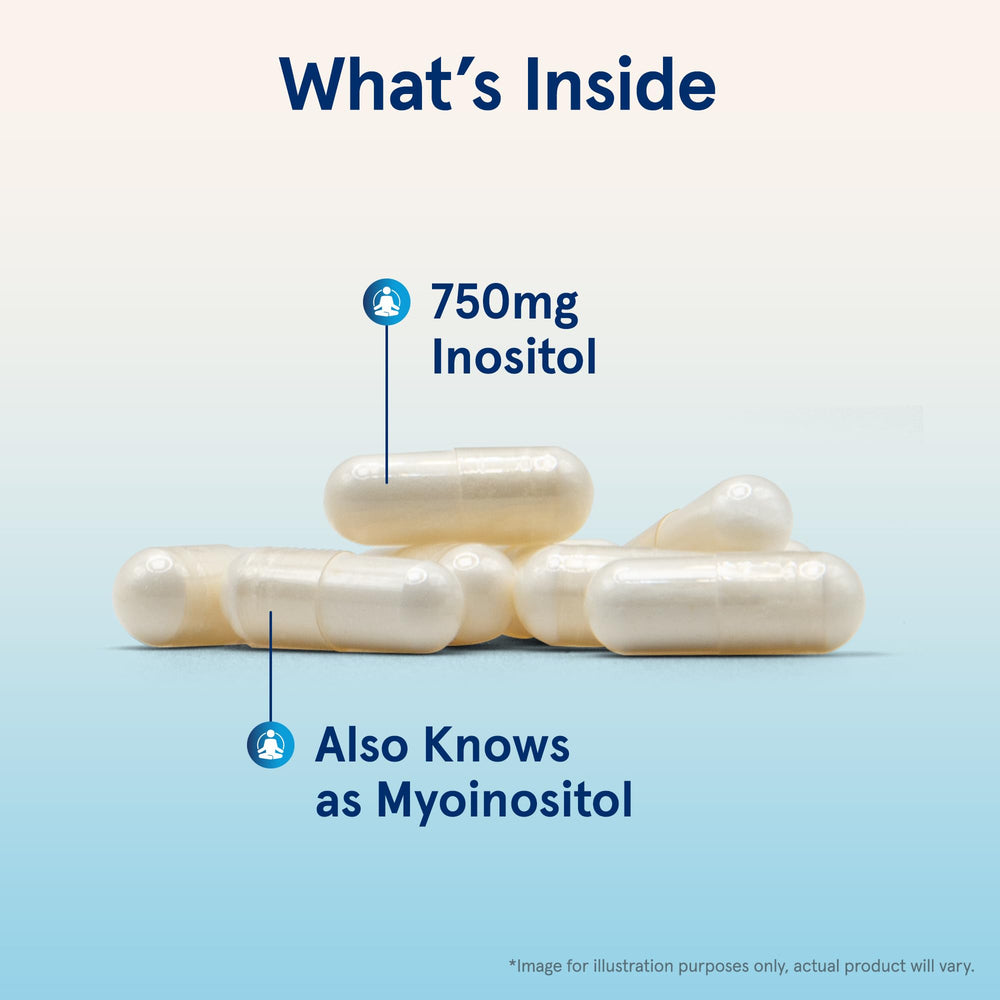 powder texture of inositol raw ingredient with jarrow formula branding, illustrates supplement form