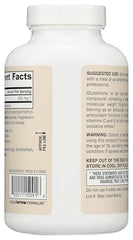 Close-up of Jarrow Formulas Glutathione Reduced 500 mg veggie capsules bottle