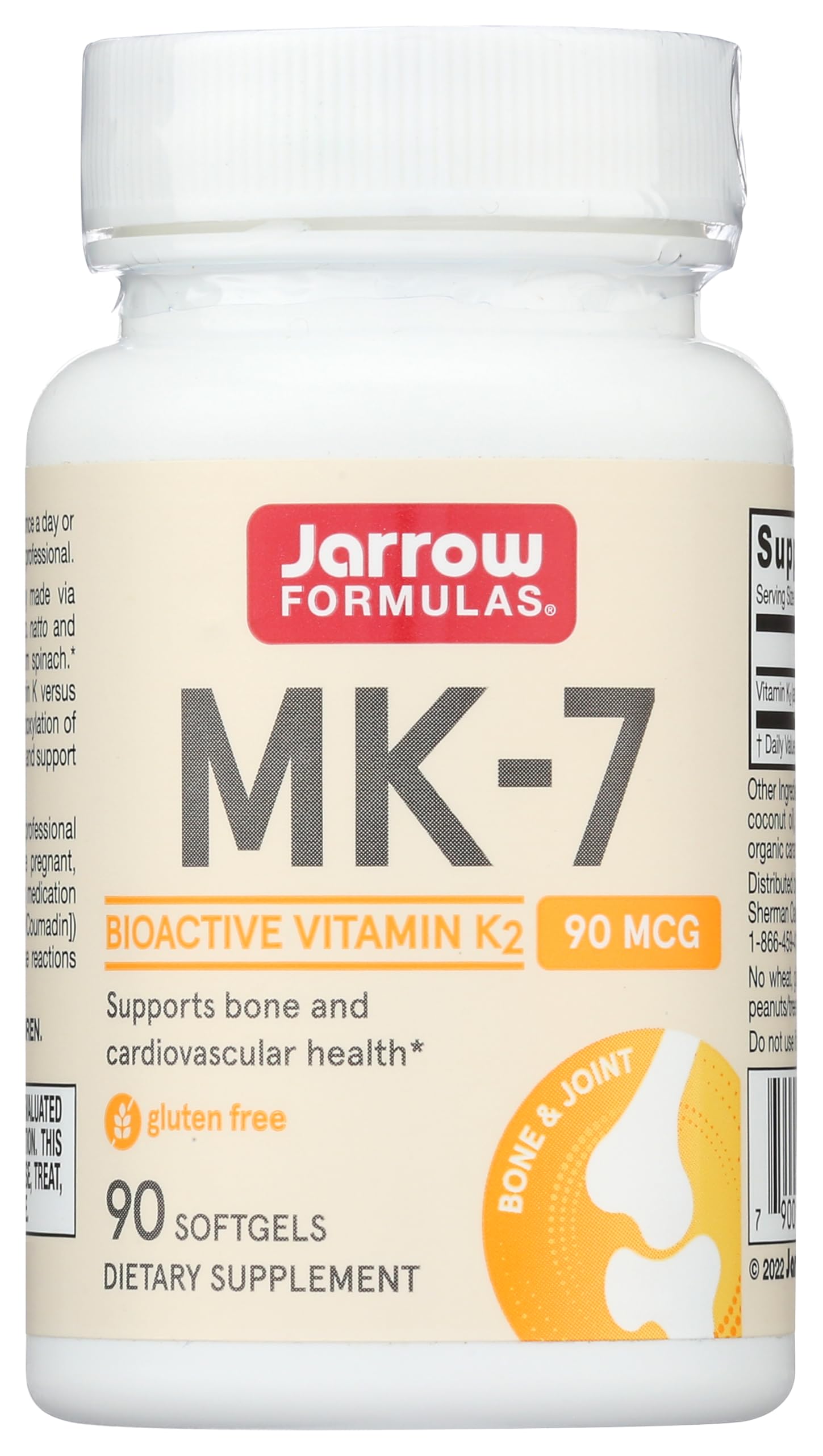 Jarrow Formulas MK-7 90 mcg softgels - front view
