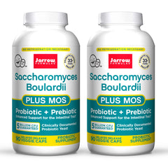 Front view of Jarrow Saccharomyces Boulardii + MOS 2-Pack