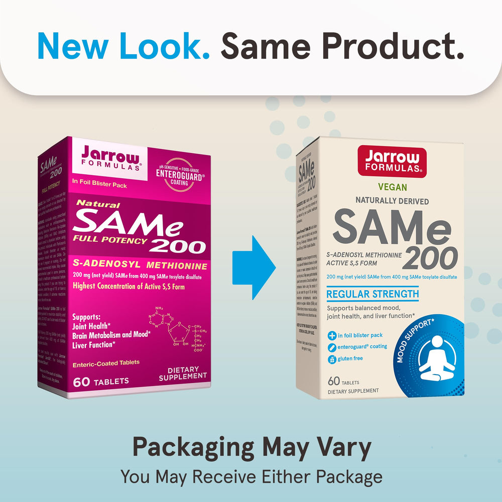 Enteric-coated SAMe tablets illustration