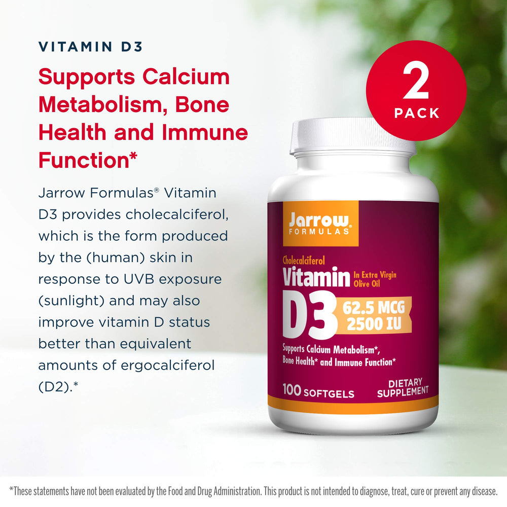 Close-up of Vitamin D3 2500 IU softgels