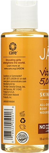 Jason Vitamin E 5000 IU natural oil blend closeup underscores plant-based nourishment