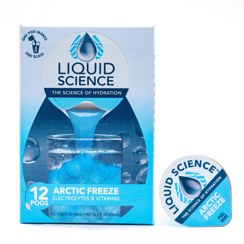 Close-up of Arctic Freeze hydration pods blue raspberry flavor