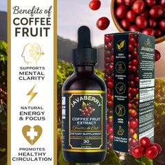Close-up of Javaberry Coffee Fruit Extract bottle – 60ml