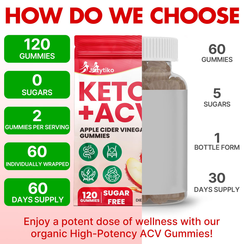 Jazytiko ACV Gummies are individually wrapped for on-the-go use.