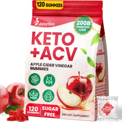 Jazytiko Apple Cider Vinegar Gummies bottle for sugar-free daily wellness.