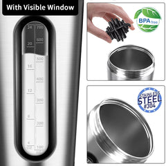 Jeedoo shaker 28oz leak-proof cap with non-slip lid