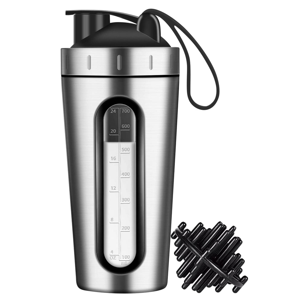 Jeedoo protein shaker 28oz visible window shows volume for accurate mixing