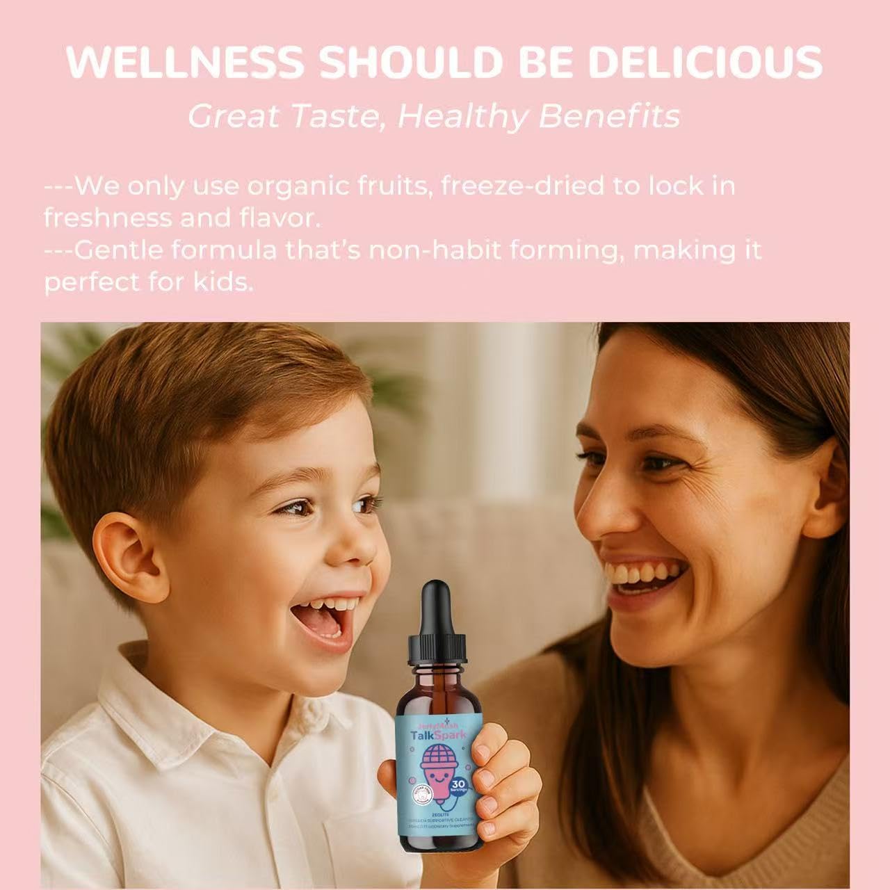 Packaging and bottle art of JerlyMush Zeolite Detox for Kids