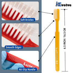 Soft-bristle prepasted toothbrush for easy on-the-go cleaning