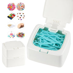 Front view of JGB Floss Pick Dispenser 2-pack in white