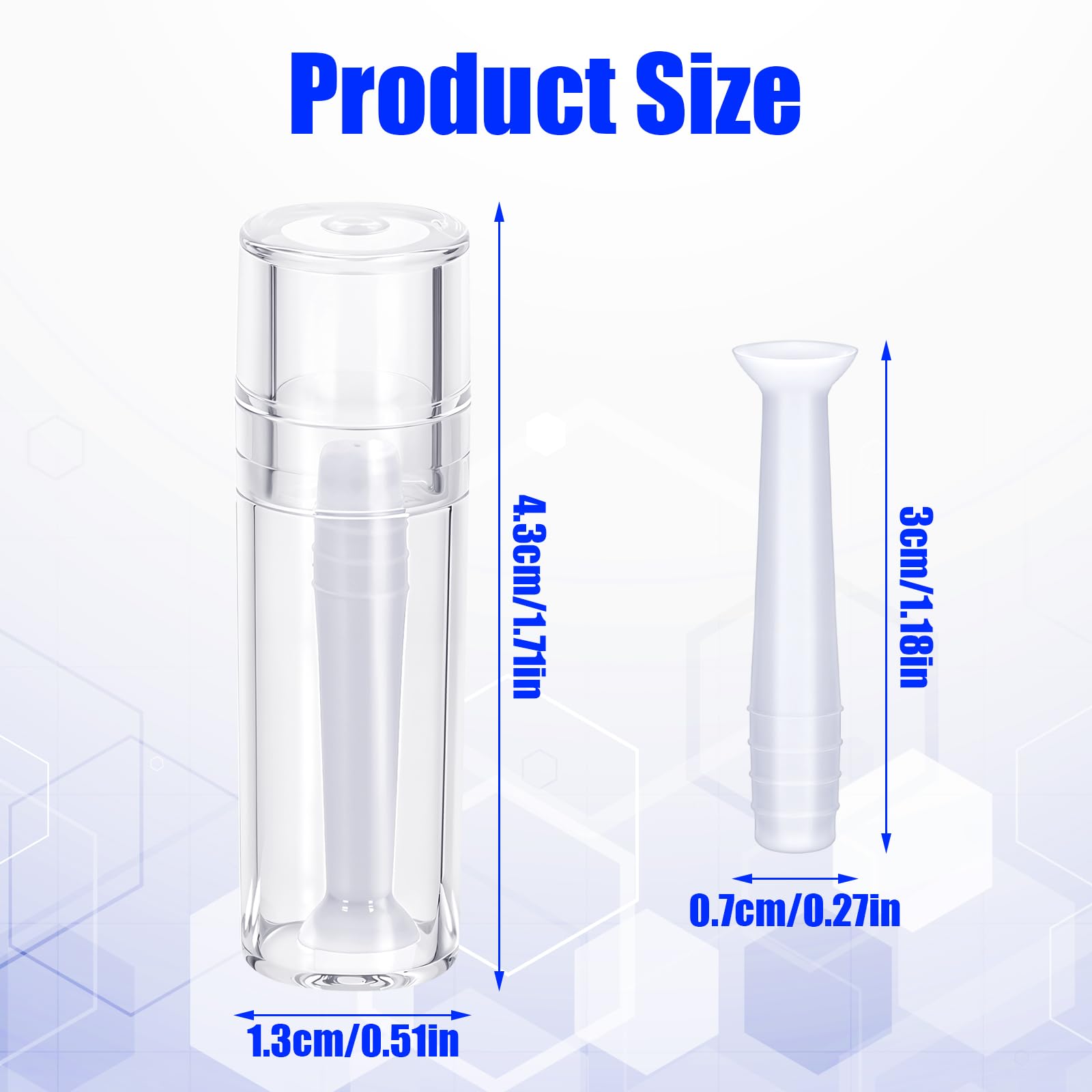 3 cm hard contact lens remover tool in clear color
