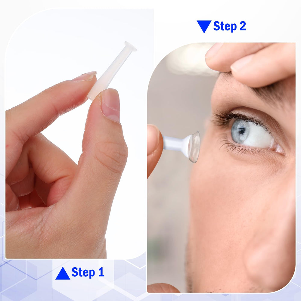 Hard lens remover tool for RGP lenses in portable bottle