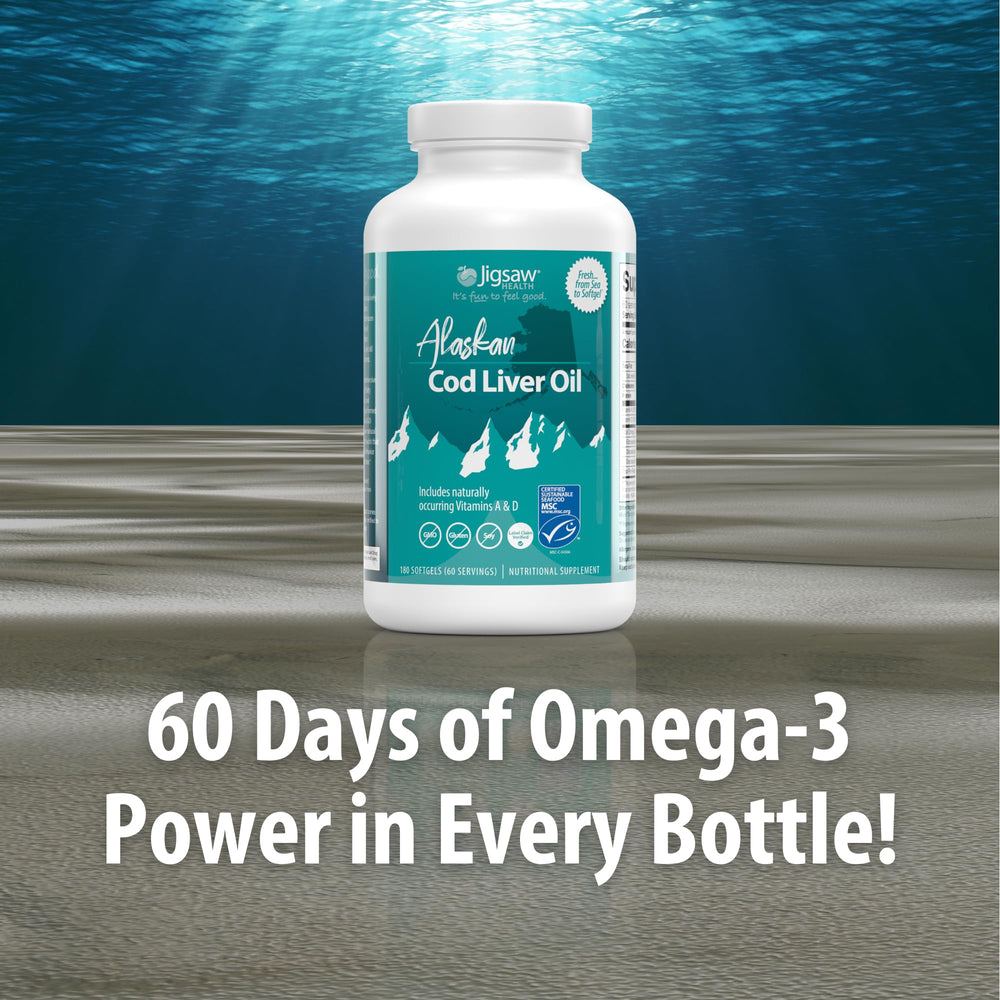 Omega-3 breakdown showing EPA, DHA, and DPA in cod liver oil