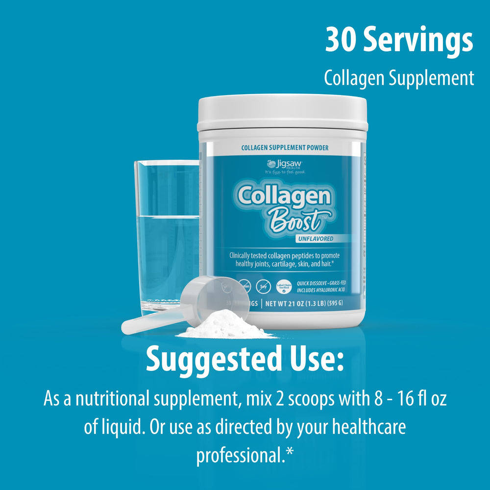 Jigsaw Health Collagen Boost product on retail shelf