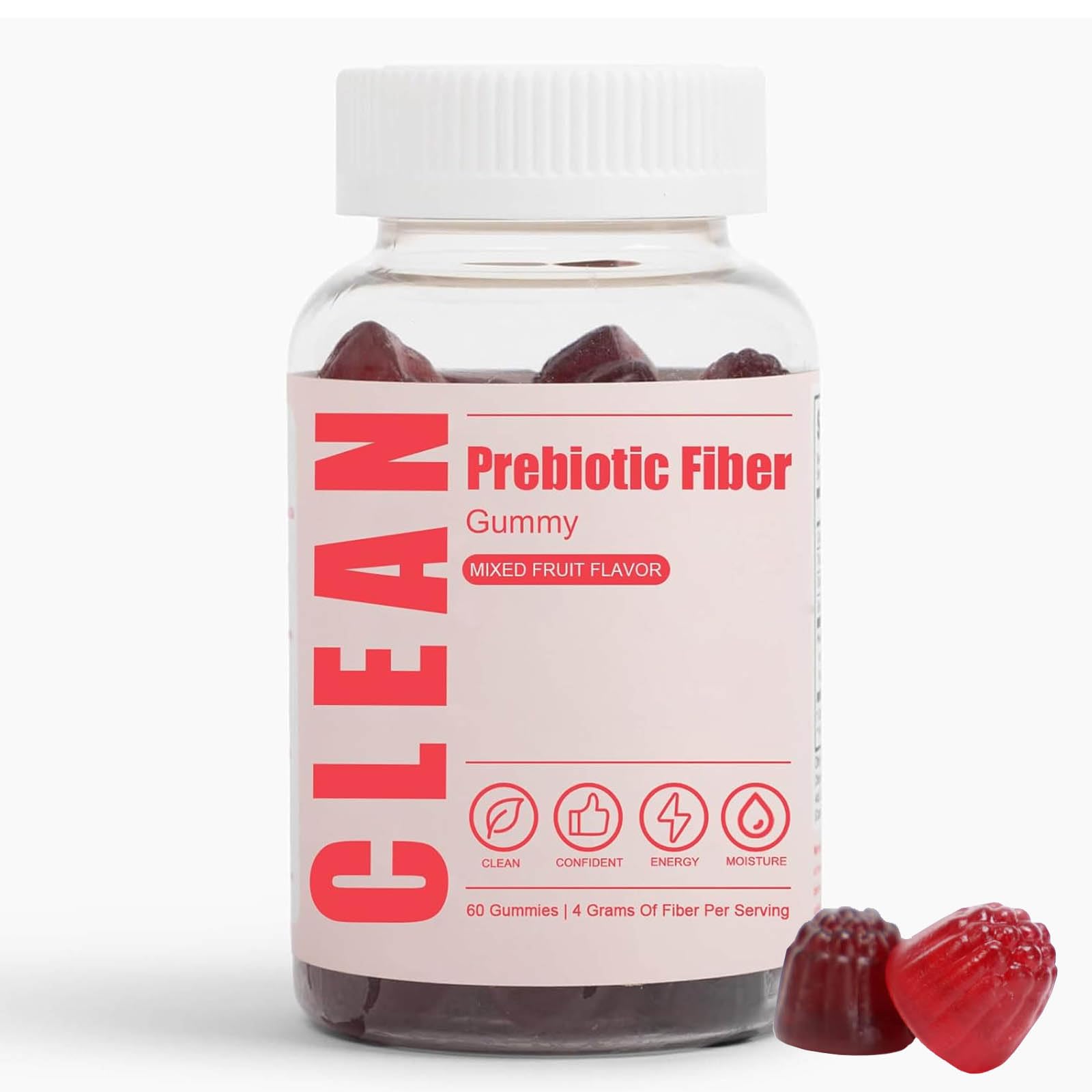 JINMAO Clean Fiber Gummies for Men bottle on white background