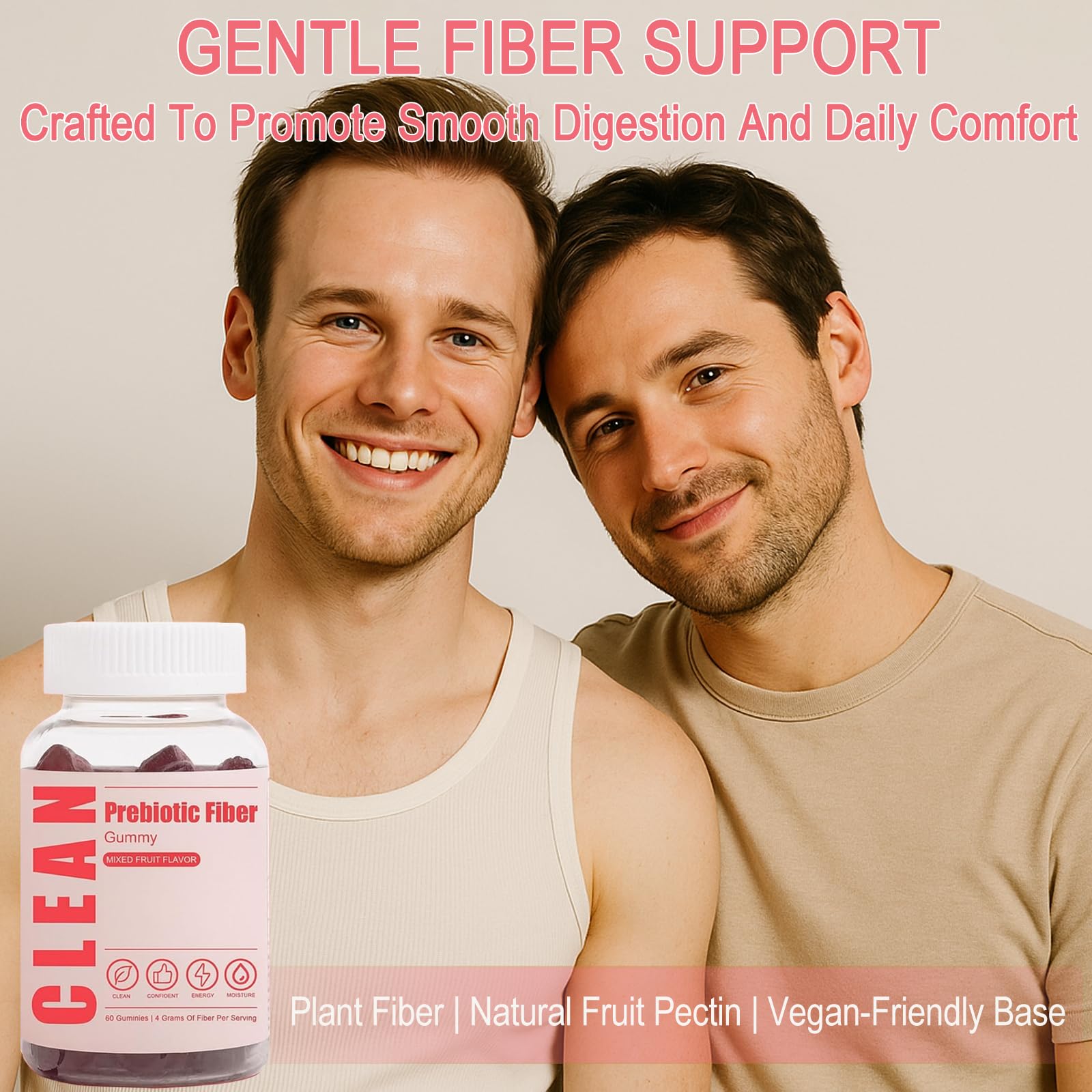 Front packaging label of JINMAO Clean Fiber Gummies