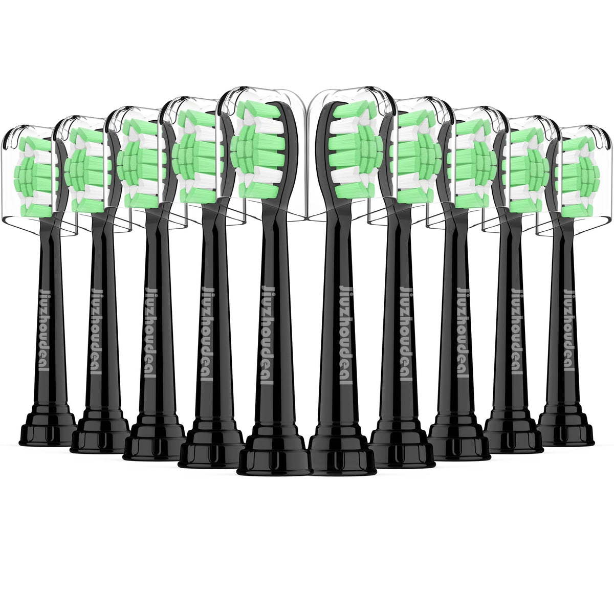 Jiuzhoudeal replacement heads for Philips Sonicare – 10-pack, black