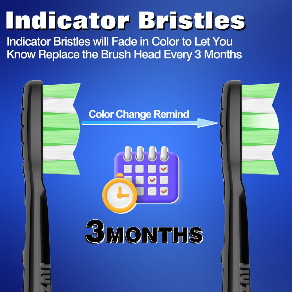 Indicator bristles show when to replace