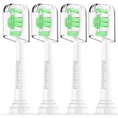 Jiuzhoudeal replacement head for Philips Sonicare – 4-pack, white, front view
