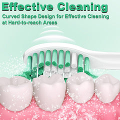 End-rounded bristles for gentle cleaning