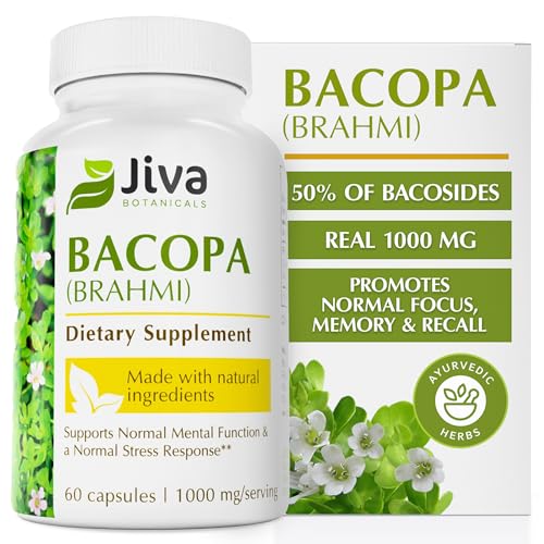 Jiva Botanicals Bacopa Monnieri bottle – 60 capsules