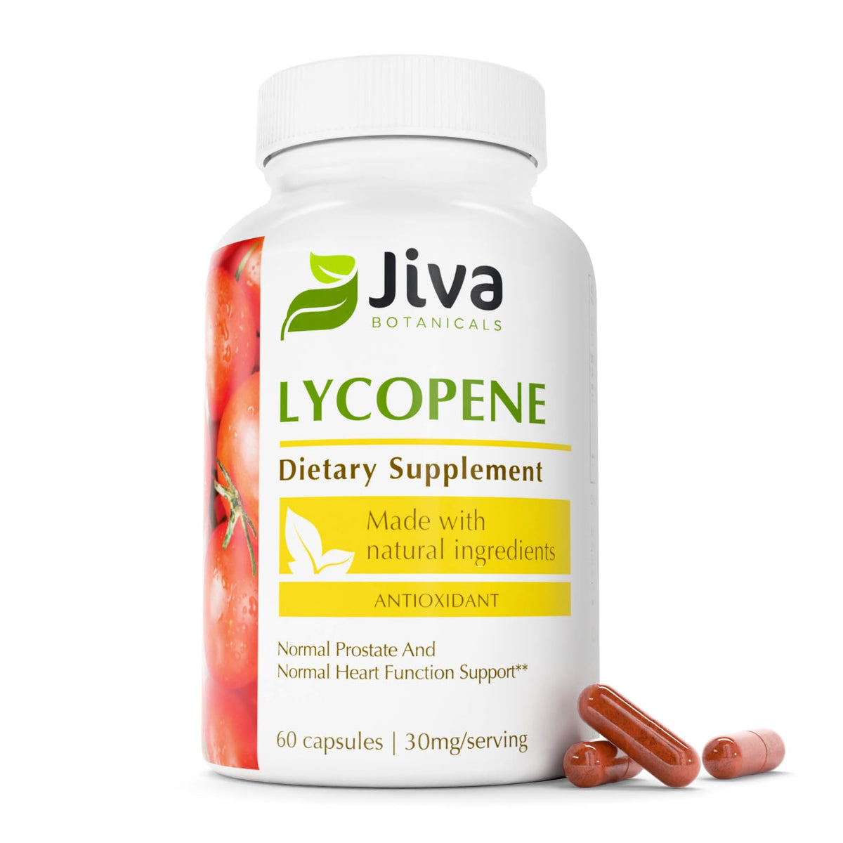 Jiva Botanicals Lycopene 30mg from tomato extract – 60 capsules bottle