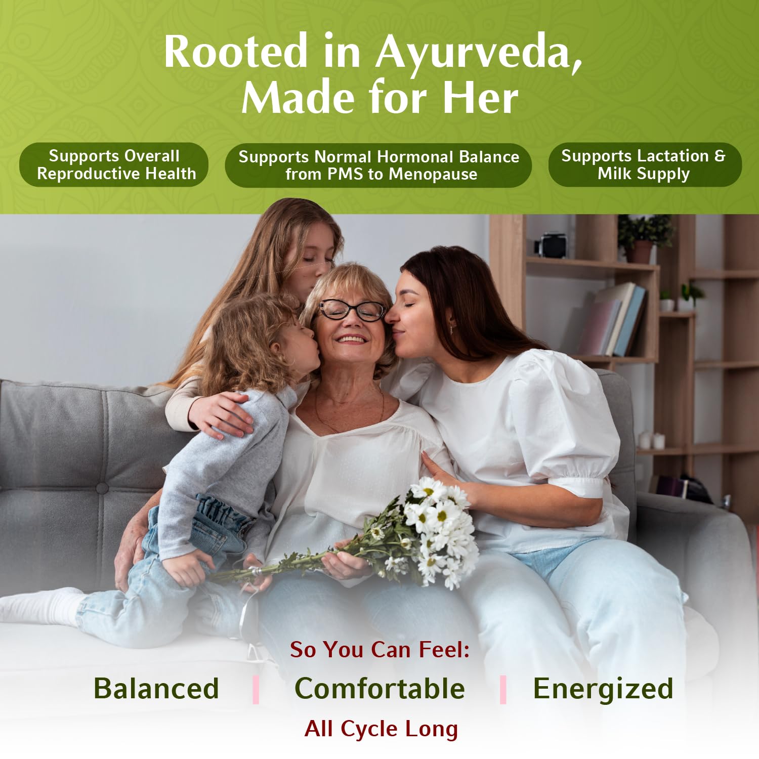 Close-up of Shatavari capsules with 1200mg formulation