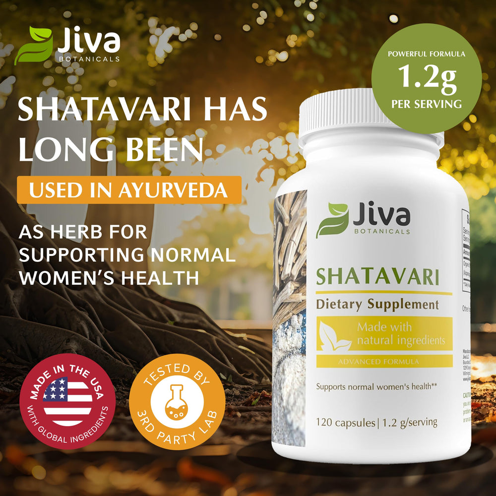 Shatavari capsules in bottle