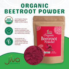 Jiva Organics beet powder smoothie blend for refreshing drinks