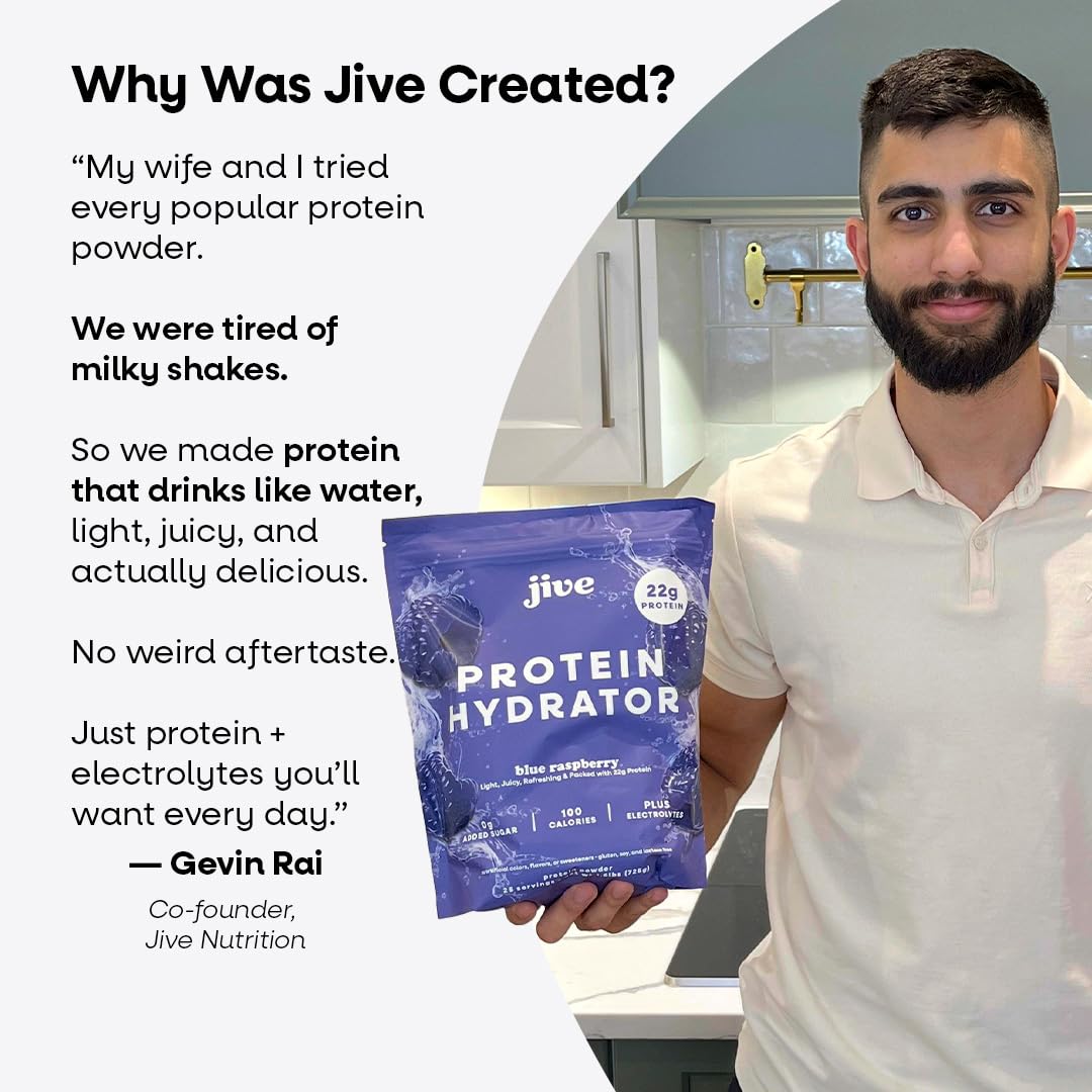 Jive Zero Added Sugar closeup—calorie-conscious protein option.