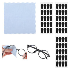 JIYIN 30 pairs of black silicone nose pads for glasses